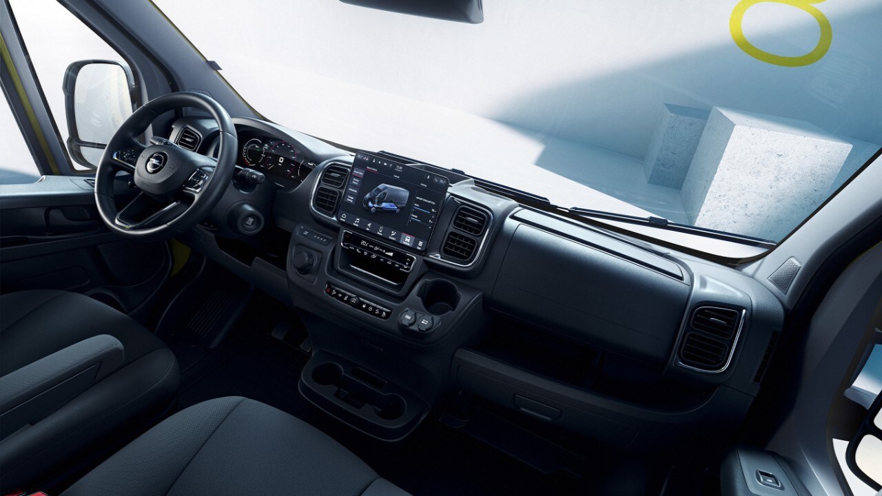Notranji pogled na novi Opel Movano Electric